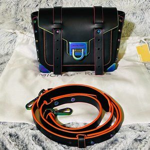 MICHAEL Michael Kors Bags Euc Michael By Mk Manhattan Small Contrasttrim Leather Crossbody 3t9tncml Poshmark